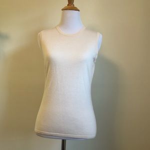 Saks Fifth Avenue Cream Cashmere Tank Top Camisole